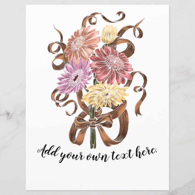 Vår Gerbera Daisy Journal Scrapbookpapper (Framsida)