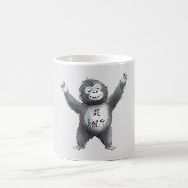 Var Glad Apa Kaffemugg (Center)