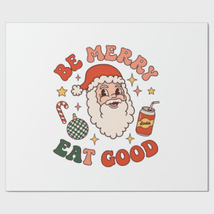 Var glad ät god jul tomte läsk sockerdrickor godis presentpapper