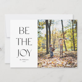 Var glad, en enkel fotojul julkort