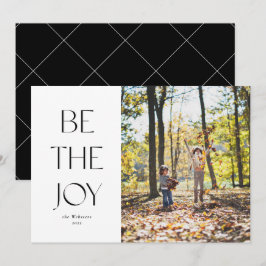 Var glad, en enkel fotojul julkort