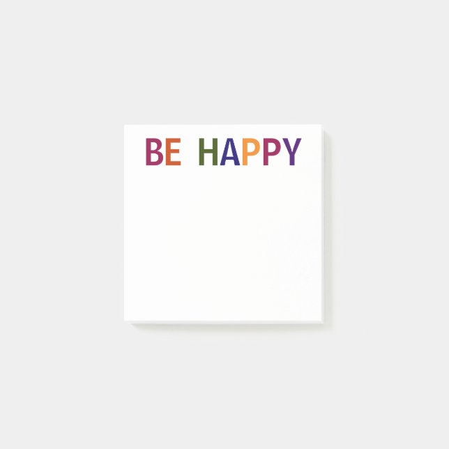 Var Glad Flerfärgad 3 x 3 Post-it Block (Framsida)