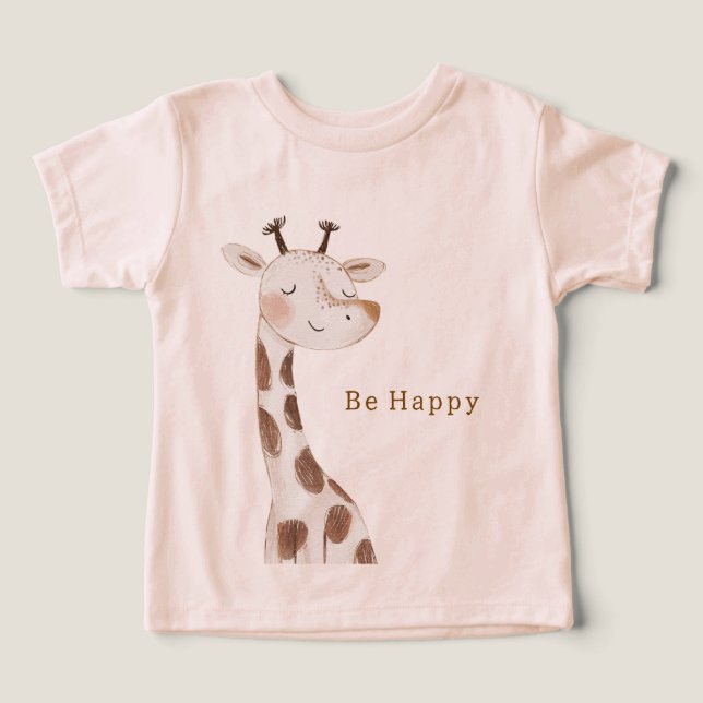 Var Glad Giraff T Shirt (Design Framsida)