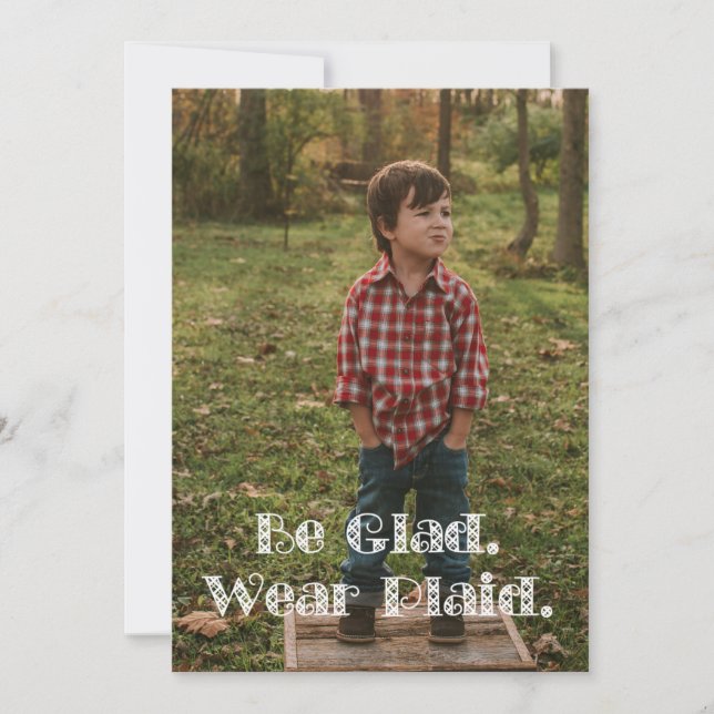 Var glad. Helgdag med bära inlagd Julkort (Framsida)