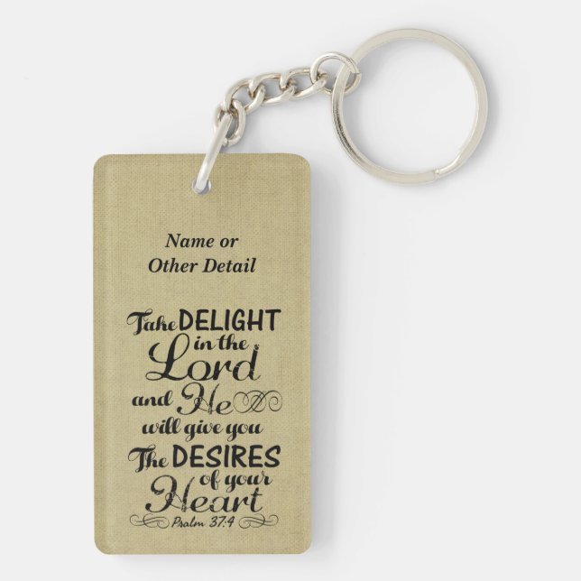 Var glad i Lord Psalm 37 4 Bible Verse (Baksidan)