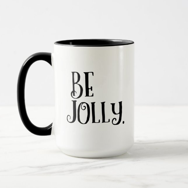 Var glad. Inspirerande dagligt julmeddelande Mugg (Vänster)