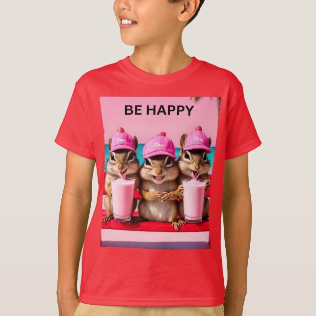 Var glad jordekorrar t shirt (Framsida)
