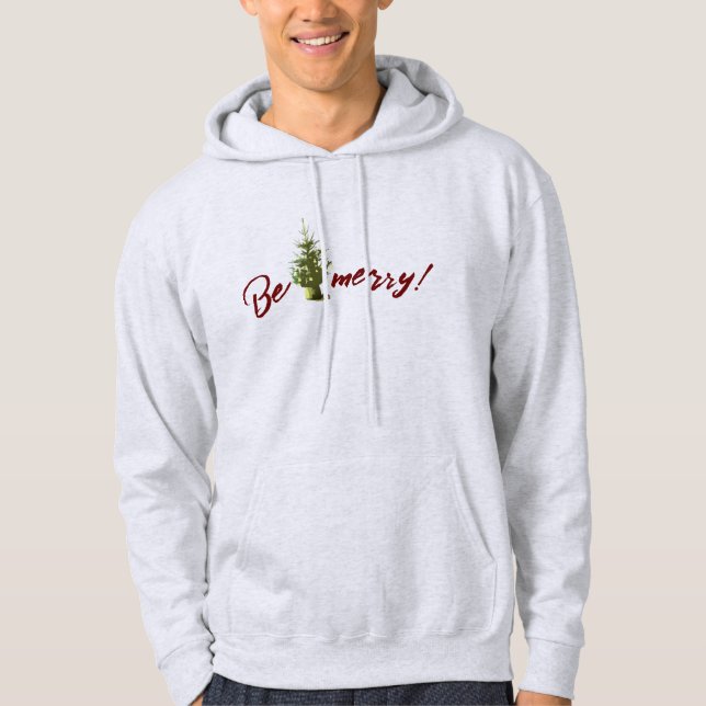 Var glad julgran hoodie (Framsida)