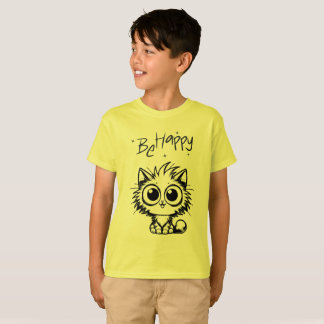 Var Glad Kawaii Katt Barnkläder T Shirt
