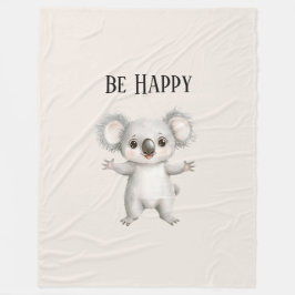 Var Glad Koala Björn Fleecefilt