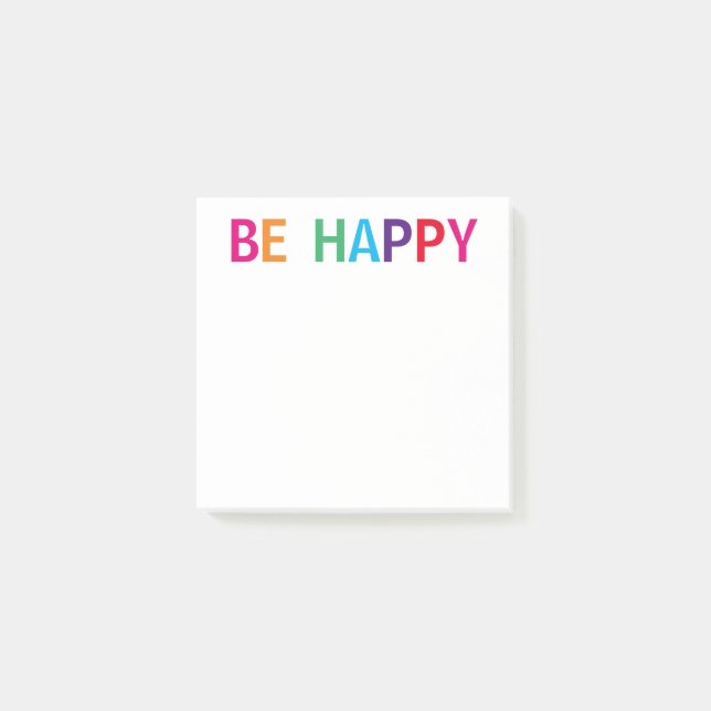 Var Glad Ljus Flerfärgad 3 x 3 Post-it Block (Framsida)