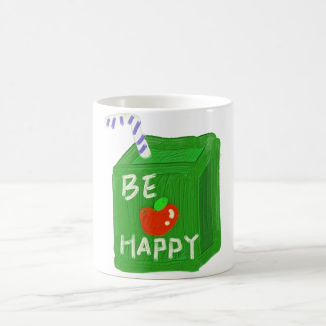 Var Glad Med Apple Design T-shirts Av Will Power Kaffemugg (Center)