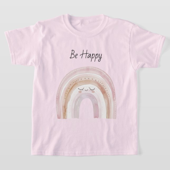 Var Glad Regnbåge med Ögonfransar T Shirt (Laydown)