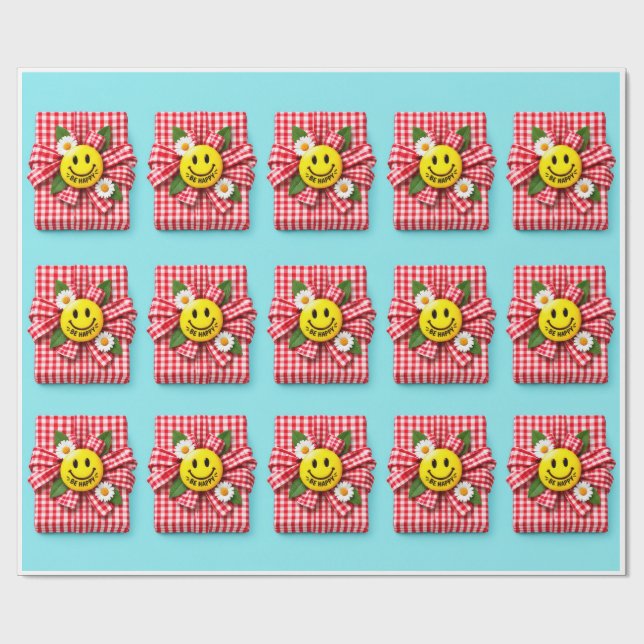 Var Glad Rutig Presentpapper (Platt)