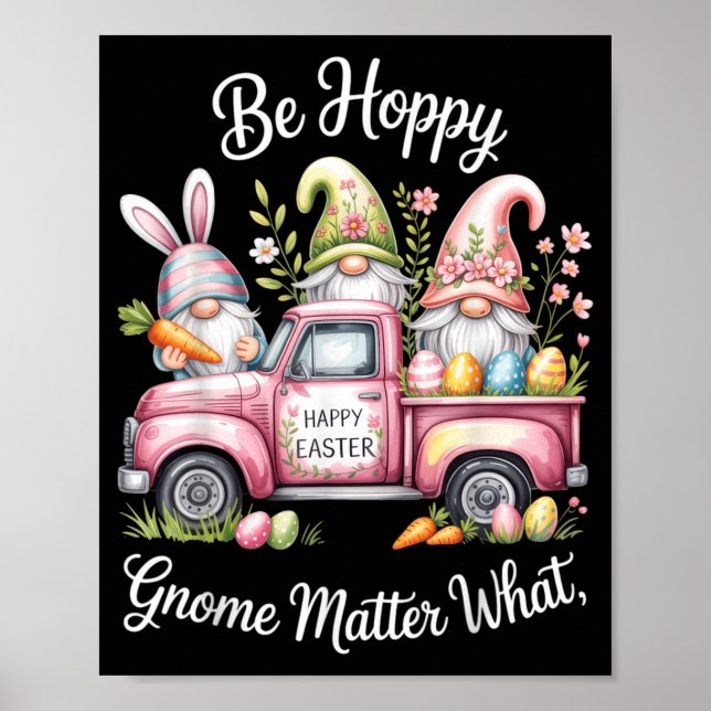 Var glad tomte saknar vad som än påskharen ägg poster (Framsidan)