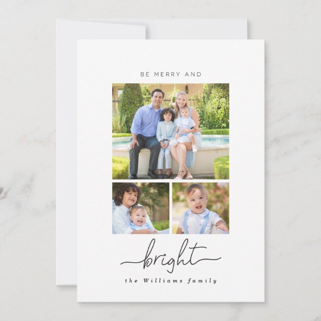 Var glada och ljusa fotoCollagejulkort Julkort (Framsida)