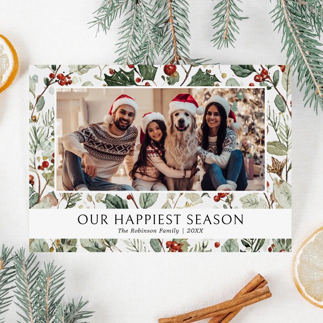 Vår Gladaste Årstid Familjefoto Julkort (Skapare uppladdad)
