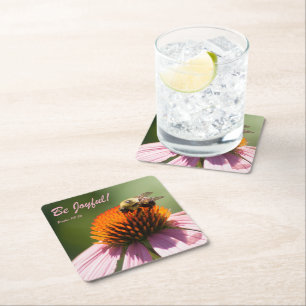 Var Glatt Underlägg, med bild av bin på konfekten Underlägg Papper Kvadrat