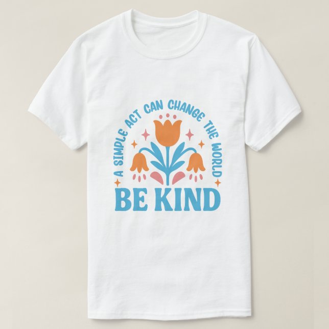 Var god Blommigt Motiv design T Shirt (Design framsida)