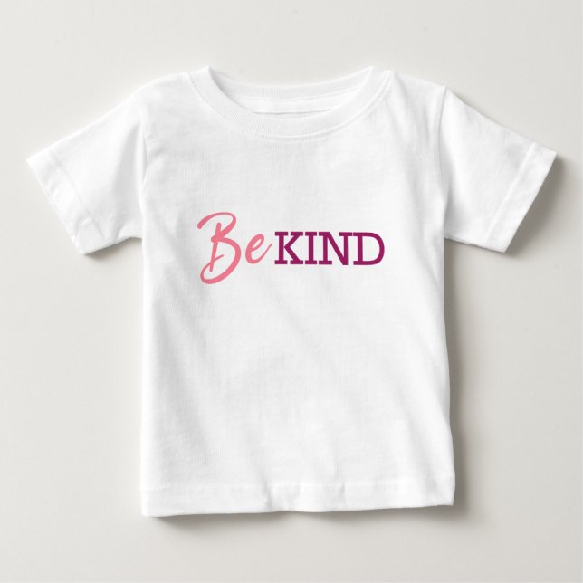 Var god Rosa och Lila Toning-textdesign T Shirt (Framsida)