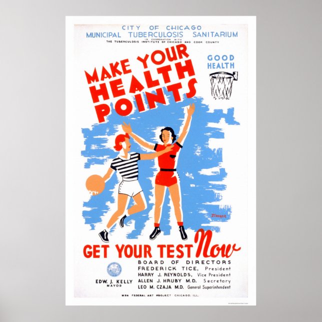 Var god tuberkulos 1939 WPA Poster (Framsidan)