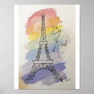 Var god vattenfärg och Bläck Poster