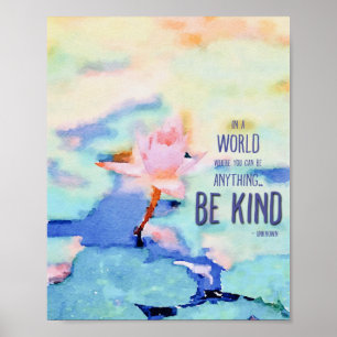 Var god vattenfärgsinspiration poster