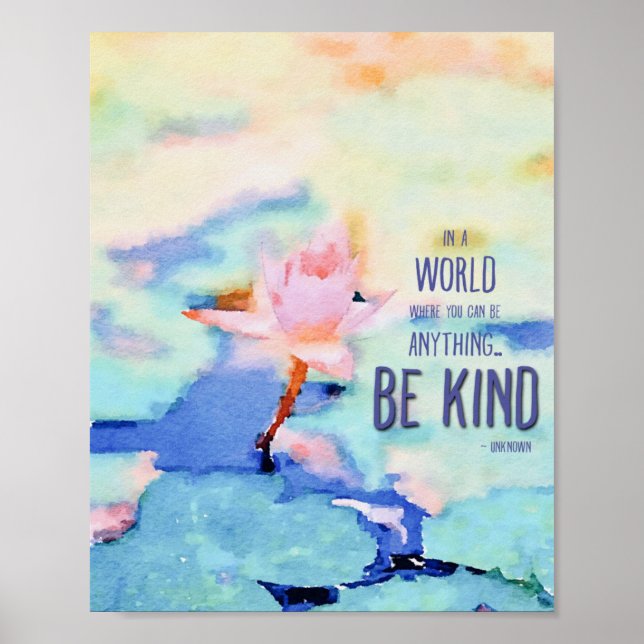 Var god vattenfärgsinspiration poster (Framsidan)