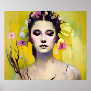 Vår Goddess Gult Bakgrund Poster