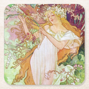 Vår Goddess Underlägg Papper Kvadrat