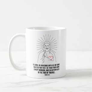 Var graciös mot oss. kristen kaffemugg