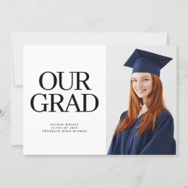 VÅR GRAD-typografi 2 foto Student Inbjudningar