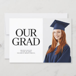 VÅR GRAD-typografi 2 foto Student Inbjudningar