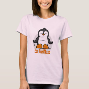 Var gränslös Kawaii Funny Penguin Doing Yoga Poses T Shirt