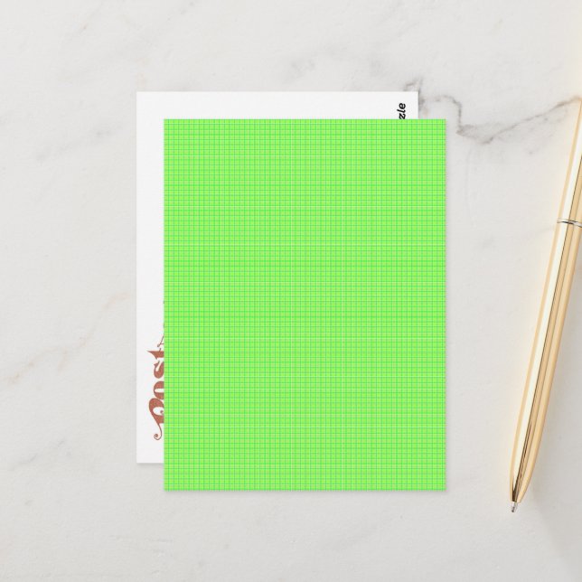 Vår Grass Färg i Vår Play Mönster Vykort (Fram/Back In Situ)