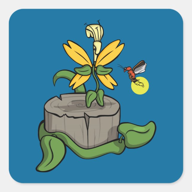 Vår Greets Summer Sticker Fyrkantigt Klistermärke (Framsida)