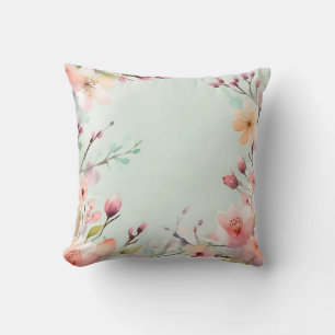 Vår Grenar och Blooms Watercolor Kudde