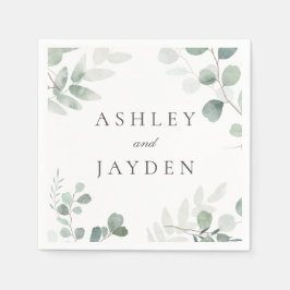 Vår Grey Bröllop eller förlovningsfest Pappersservett