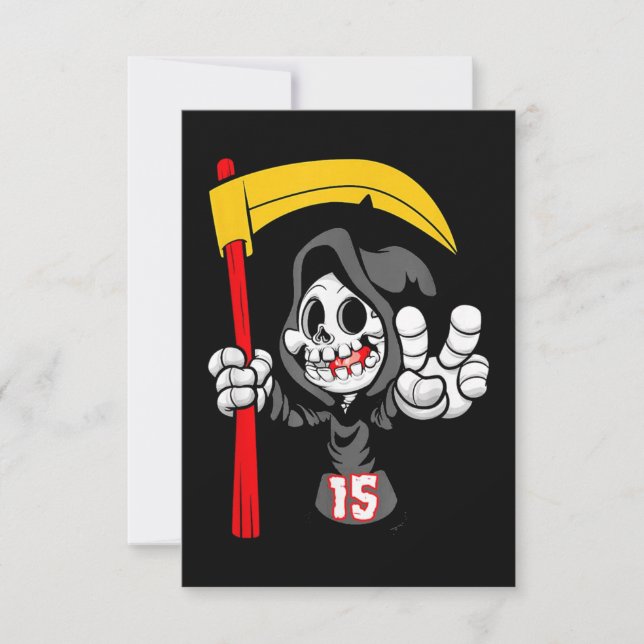 Var grim Reaper Football-skjortan Kort (Framsida)