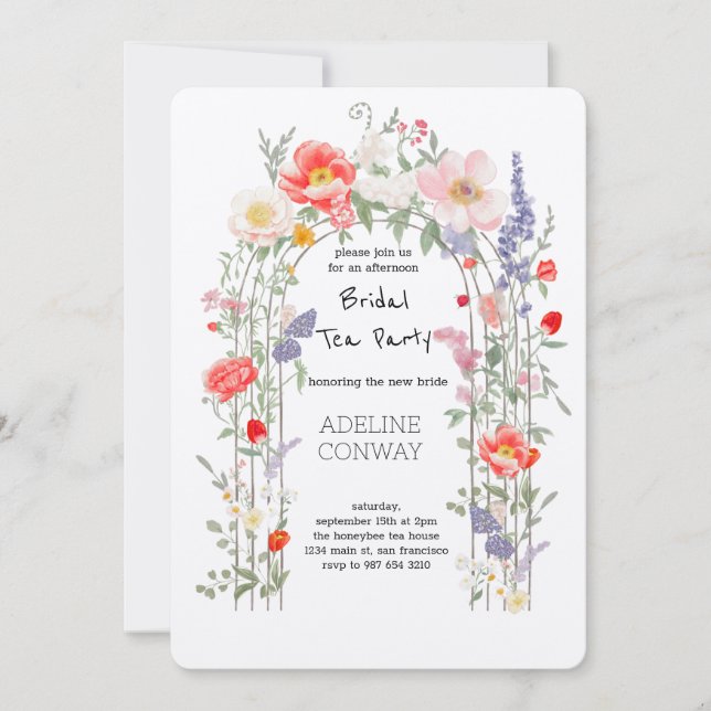 Vår Grind Garden Möhippa Firande Inbjudningar (Framsida)