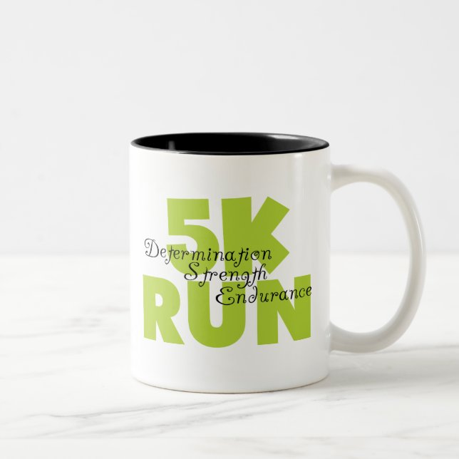 Vår Grönt 5K Springa Två-Tonad Mugg (Höger)