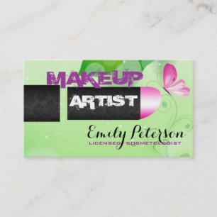 Vår Grönt - bakgrund - Makeup Artist Visitkort