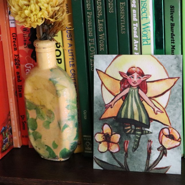 Vår Grönt Fairy Helg Vykort (Skapare uppladdad)