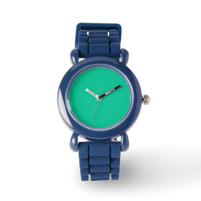vår grönt, fast färg armbandsur (Framsida)