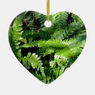Vår Grönt Ferns boho botanical Julgransprydnad Keramik