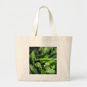 Vår Grönt Ferns boho botanical Jumbo Tygkasse