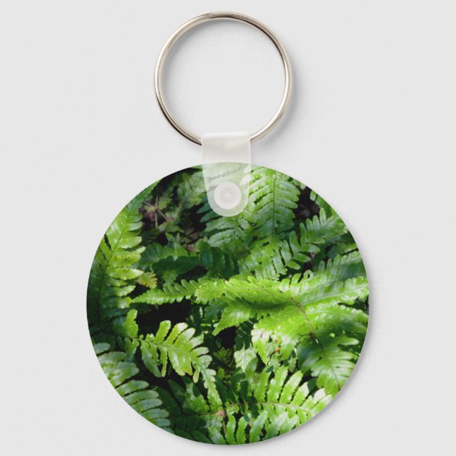 Vår Grönt Ferns boho botanical Nyckelring (Framsida)