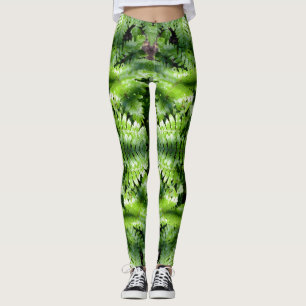 Vår Grönt Ferns Leggings