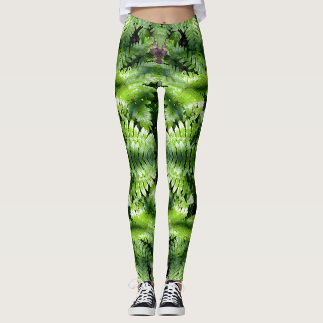 Vår Grönt Ferns Leggings (Framsida)