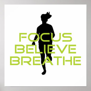 Vår Grönt Focus Tro Breathe Poster